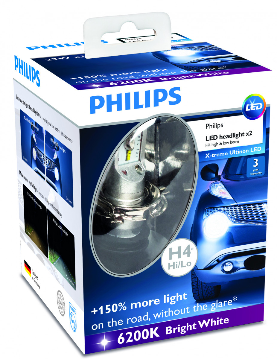 Купить светодиодную лампу Philips X-tremeUltinon LED H4